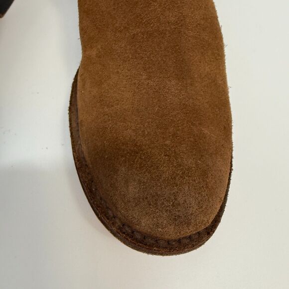 Frye Shirley Multi Strap Tall Harness Boot Brown Suede Leather Western Size 5.5 - Picture 3 of 16